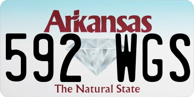AR license plate 592WGS