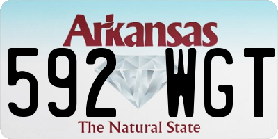 AR license plate 592WGT