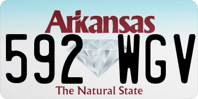 AR license plate 592WGV