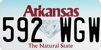 AR license plate 592WGW