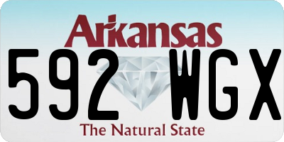 AR license plate 592WGX