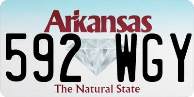 AR license plate 592WGY