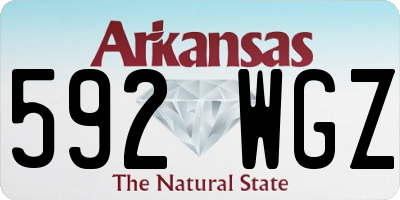 AR license plate 592WGZ