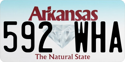 AR license plate 592WHA