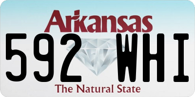 AR license plate 592WHI