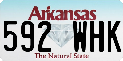 AR license plate 592WHK