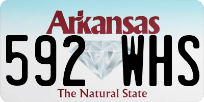 AR license plate 592WHS