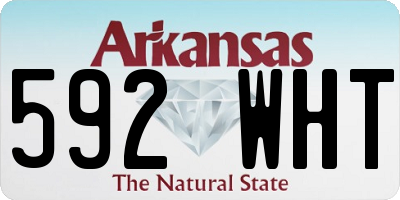 AR license plate 592WHT