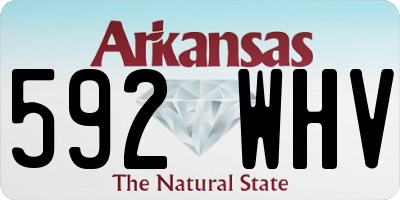 AR license plate 592WHV