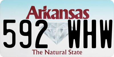 AR license plate 592WHW