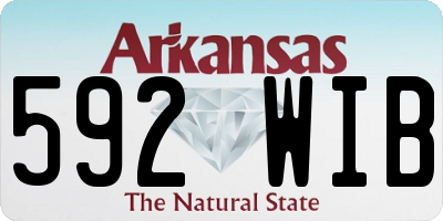 AR license plate 592WIB