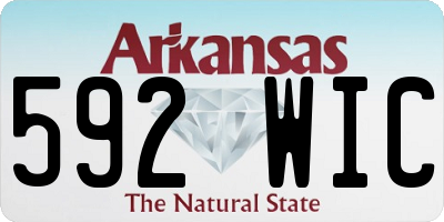 AR license plate 592WIC