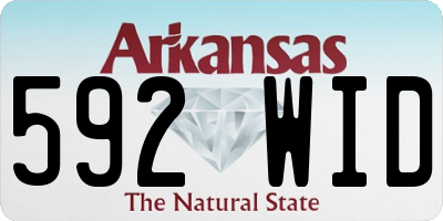 AR license plate 592WID