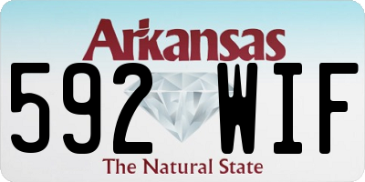 AR license plate 592WIF