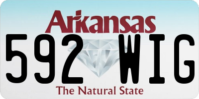 AR license plate 592WIG