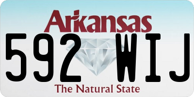 AR license plate 592WIJ