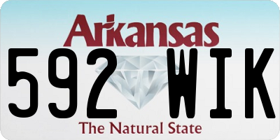 AR license plate 592WIK