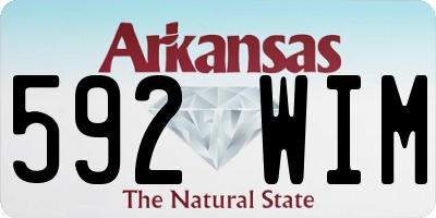 AR license plate 592WIM