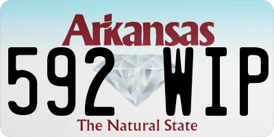 AR license plate 592WIP
