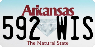 AR license plate 592WIS