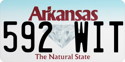 AR license plate 592WIT
