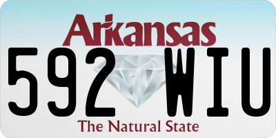 AR license plate 592WIU