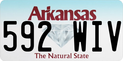 AR license plate 592WIV