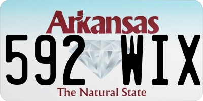 AR license plate 592WIX