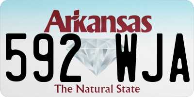 AR license plate 592WJA