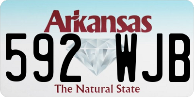 AR license plate 592WJB