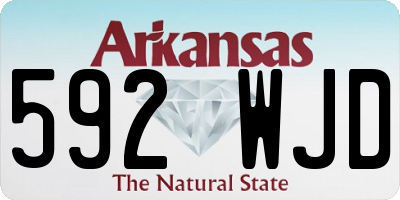 AR license plate 592WJD
