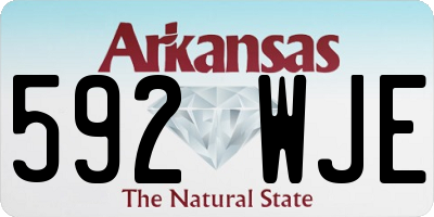 AR license plate 592WJE