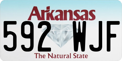 AR license plate 592WJF