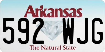 AR license plate 592WJG