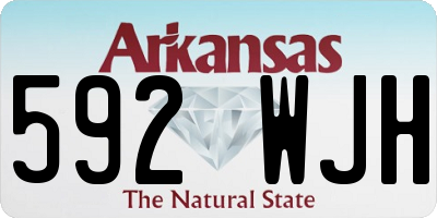 AR license plate 592WJH