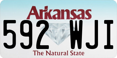 AR license plate 592WJI
