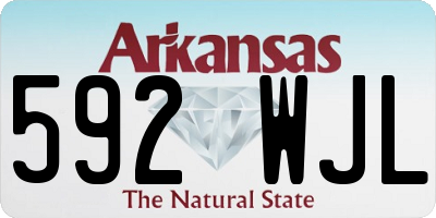 AR license plate 592WJL