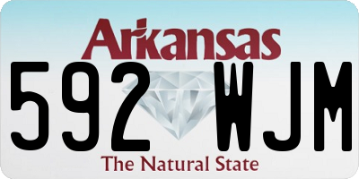AR license plate 592WJM