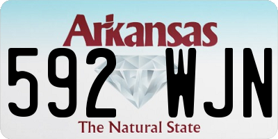 AR license plate 592WJN
