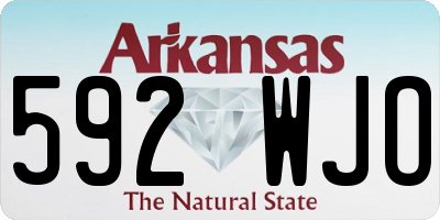 AR license plate 592WJO