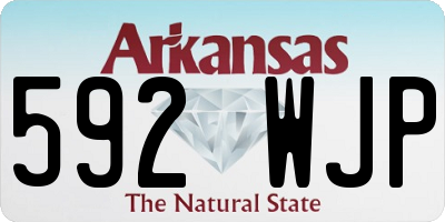 AR license plate 592WJP