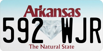 AR license plate 592WJR