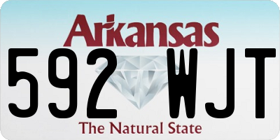 AR license plate 592WJT