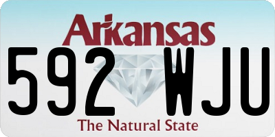 AR license plate 592WJU
