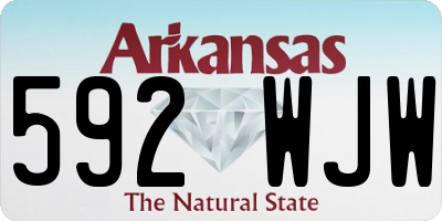 AR license plate 592WJW