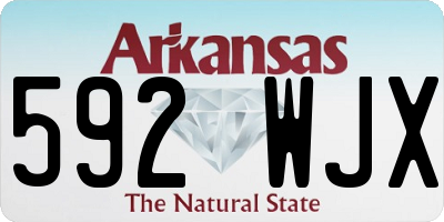 AR license plate 592WJX