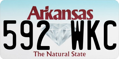AR license plate 592WKC