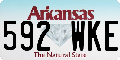 AR license plate 592WKE