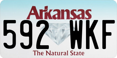 AR license plate 592WKF