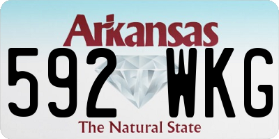 AR license plate 592WKG